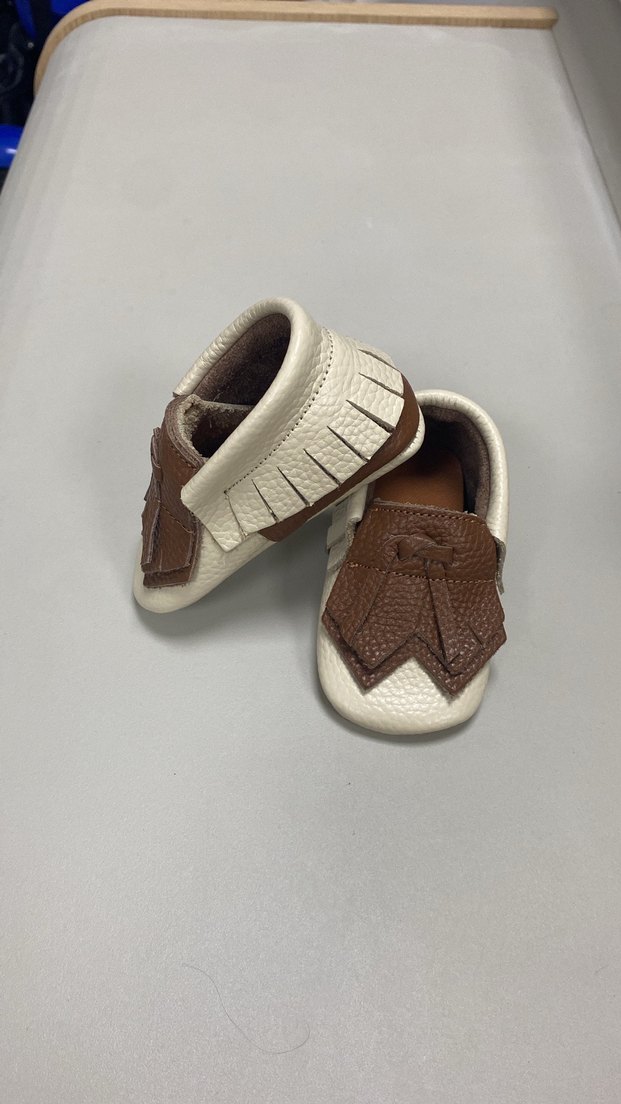 Kahverengi Hakiki Deri Bebek İlk Adım Ayakkabısı - Görsel 3