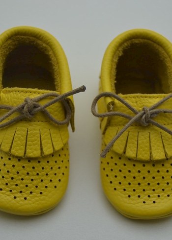 Sarı Hakiki Deri Erkek Bebek İlk Adım Ayakkabısı - Görsel 10