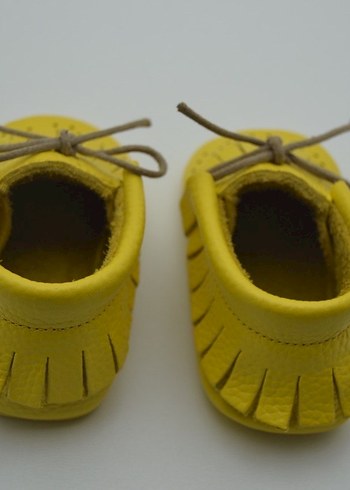 Sarı Hakiki Deri Erkek Bebek İlk Adım Ayakkabısı - Görsel 5