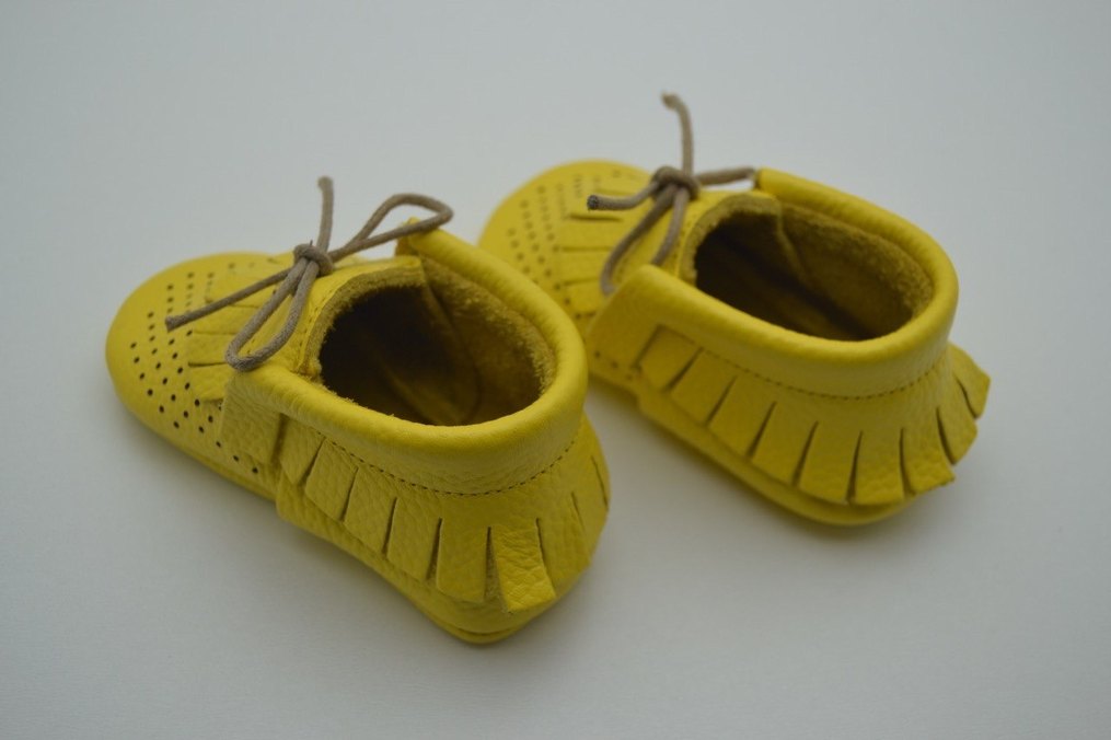 Sarı Hakiki Deri Erkek Bebek İlk Adım Ayakkabısı - Görsel 4