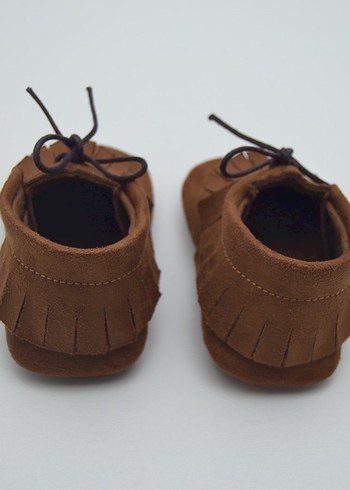 Kahverengi Püsküllü Süet Bebek İlk Adım Ayakkabısı - Görsel 4