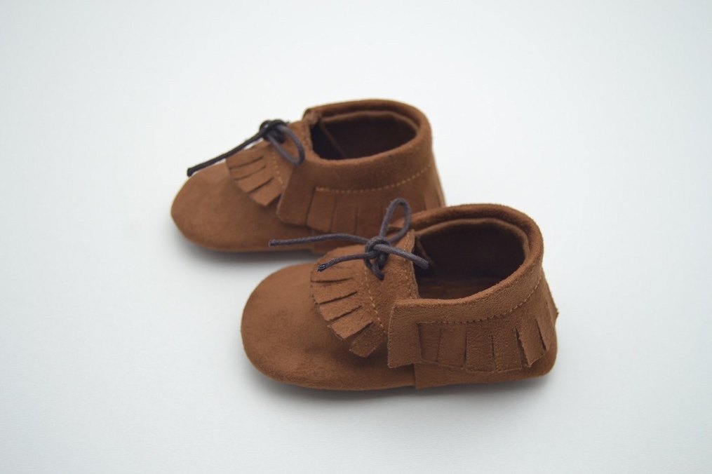 Kahverengi Püsküllü Süet Bebek İlk Adım Ayakkabısı - Görsel 3