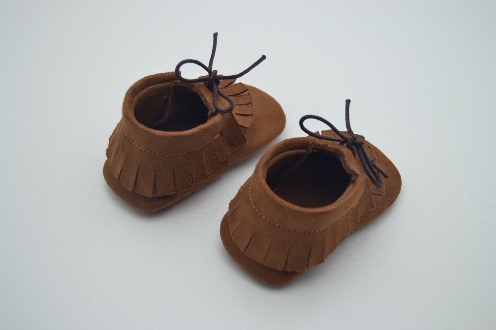 Kahverengi Püsküllü Süet Bebek İlk Adım Ayakkabısı - Görsel 5