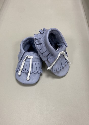 Mavi Püsküllü Bebek İlk Adım Ayakkabısı - Görsel 3