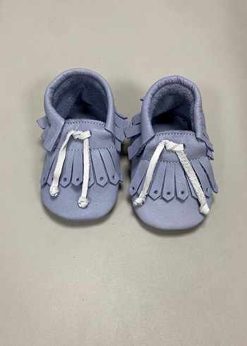 Mavi Püsküllü Bebek İlk Adım Ayakkabısı - Görsel 5