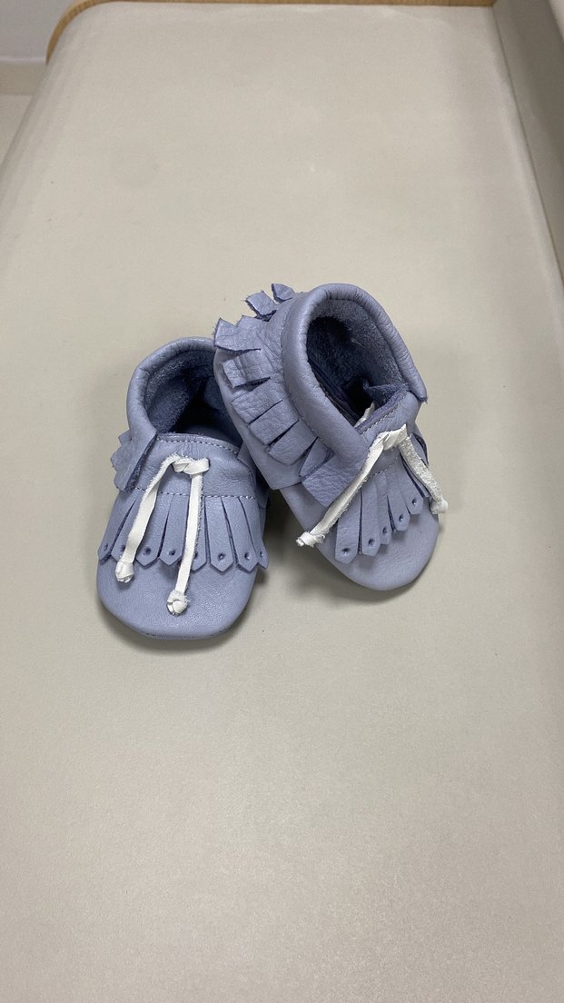 Mavi Püsküllü Bebek İlk Adım Ayakkabısı - Görsel 3