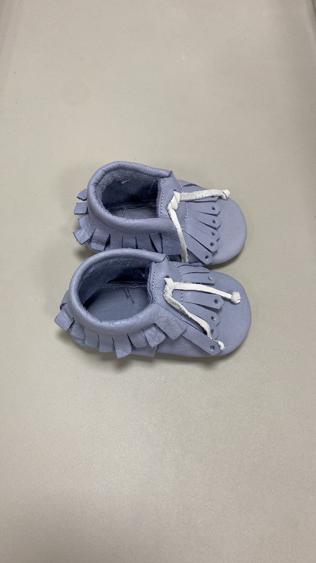 Mavi Püsküllü Bebek İlk Adım Ayakkabısı - Görsel 4