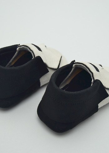 Bebek İlk Adım Ayakkabısı Siyah Beyaz - Görsel 5