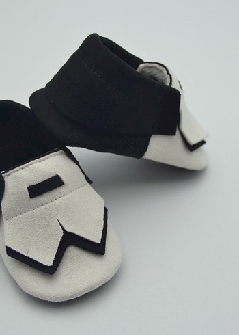 Bebek İlk Adım Ayakkabısı Siyah Beyaz - Görsel 7