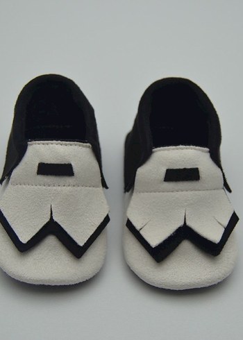 Bebek İlk Adım Ayakkabısı Siyah Beyaz - Görsel 2