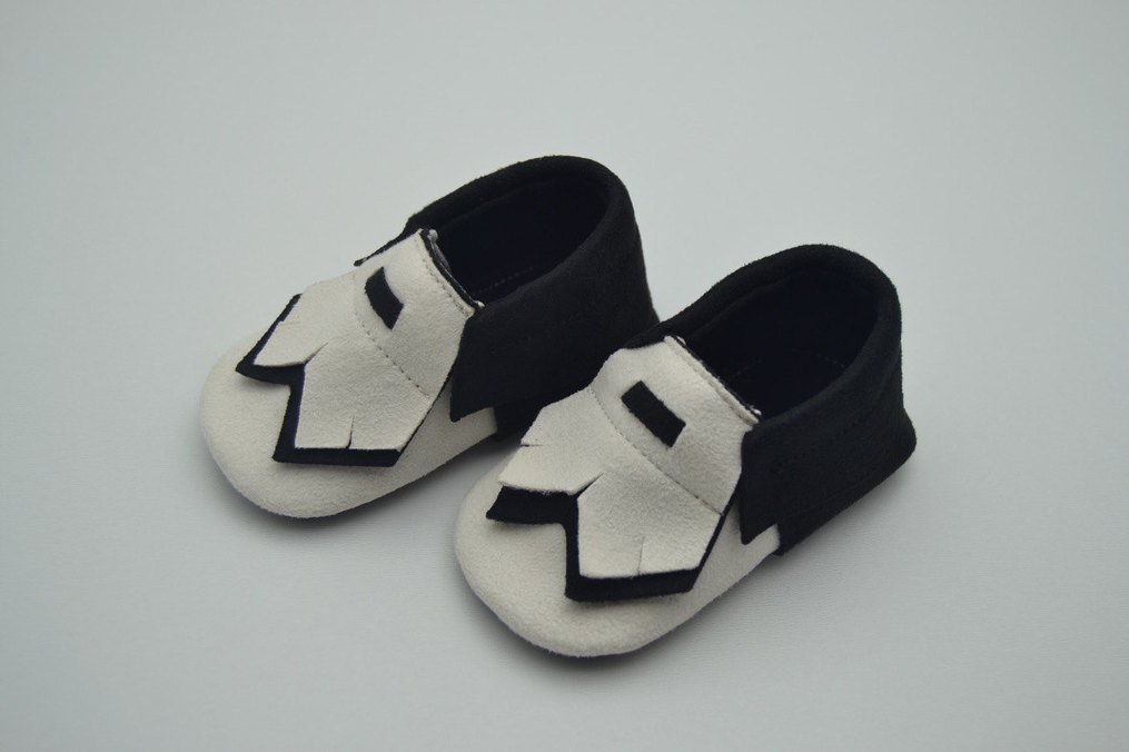 Bebek İlk Adım Ayakkabısı Siyah Beyaz - Görsel 3