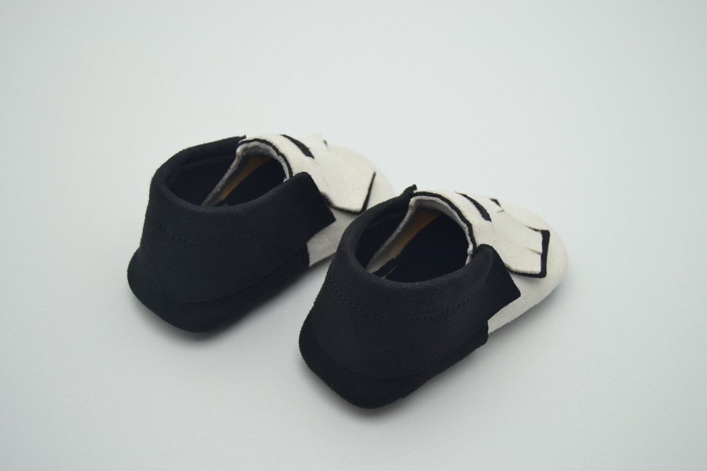 Bebek İlk Adım Ayakkabısı Siyah Beyaz - Görsel 5