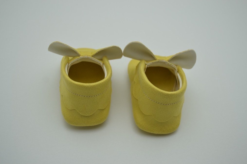 Sarı Süet Fiyonk Detaylı Bebek Ayakkabısı - Görsel 5
