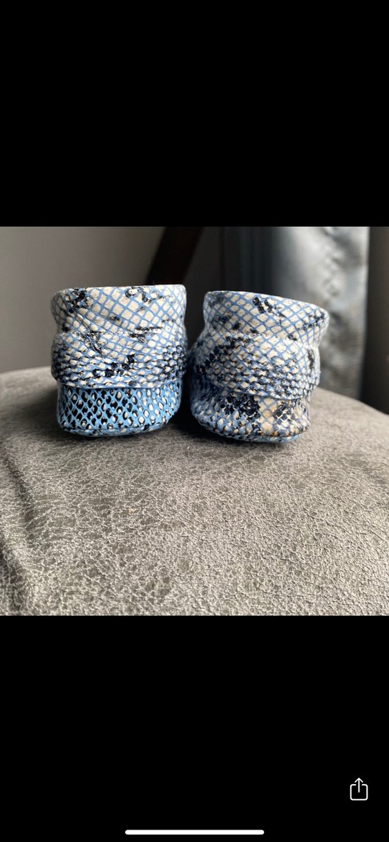 Mavi Yılan Desenli Erkek Bebek İlk Adım Ayakkabısı - Görsel 4