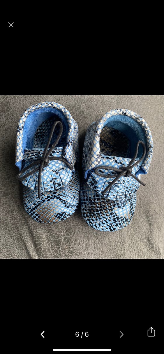 Mavi Yılan Desenli Erkek Bebek İlk Adım Ayakkabısı - Görsel 2