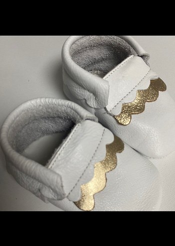 Kız Bebek Beyaz İlk Adım Ayakkabısı - Görsel 4