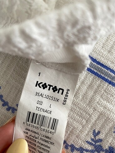 l Beden beyaz Renk Koton Crop