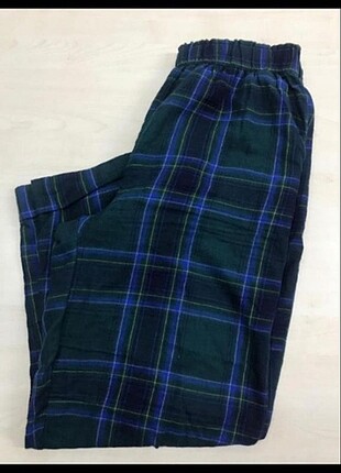 s Beden yeşil Renk Ekoseli pijama