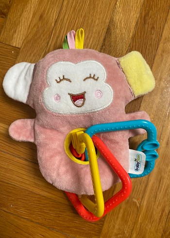BabyJem Pembe Yumuşak Diş Kaşıyıcı ve Çıngırak
