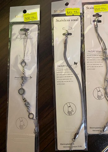 Gri Zincir Detaylı Kadın El Zinciri - Görsel 2