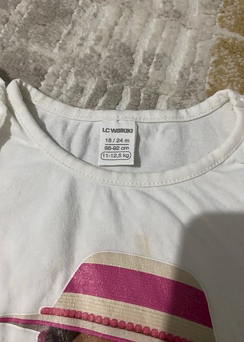LC Waikiki Renkli Baskılı Fırfırlı Bebek Kız Takımı