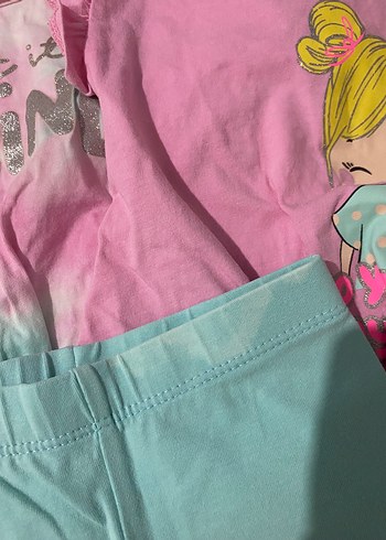 LC Waikiki Pembe ve Pastel Renkli Bebek Kız Kıyafet Seti