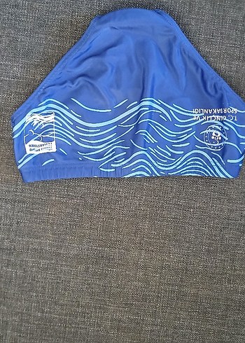 Erkek Mavi Baskılı Fermuarlı Yüzme Üstü - Görsel 3