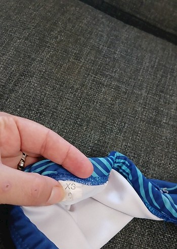 Erkek Mavi Baskılı Fermuarlı Yüzme Üstü - Görsel 4