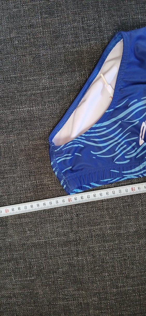 Erkek Mavi Baskılı Fermuarlı Yüzme Üstü - Görsel 2