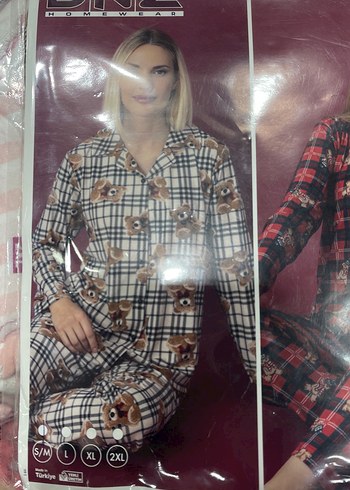 Ayıcık Baskılı Uzun Kollu Kadın Pijama Takımı - Görsel 2