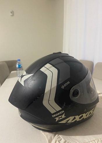 Siyah Axxis Baskılı Kask - Görsel 2