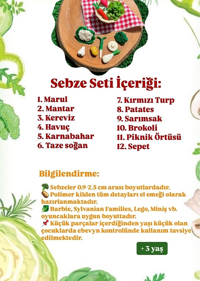 Minyatür sebze seti - Görsel 4