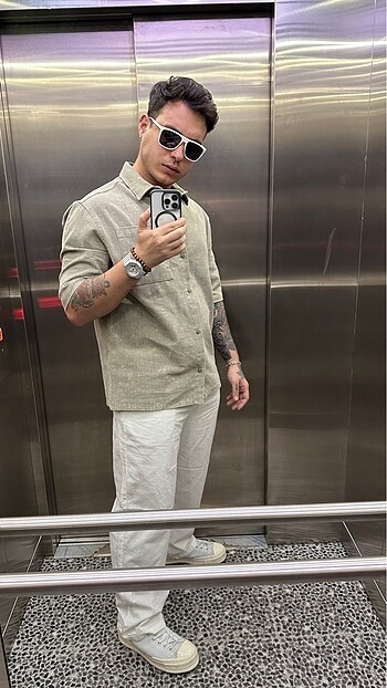 Kısa kol gömlek Oversize