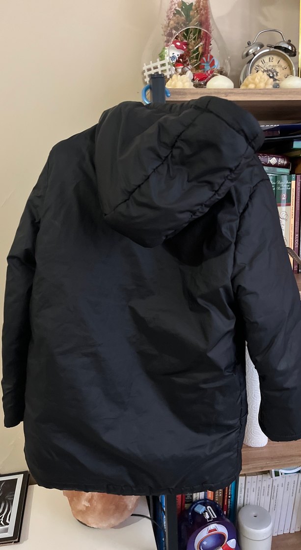 Erkek çocuk Siyah Fermuarlı Midi Mont - Görsel 4