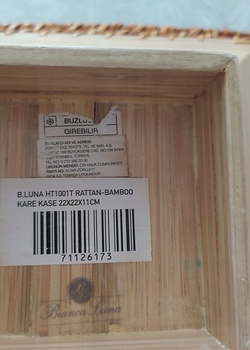 bambum sepet Bej Parlak Örgü Sepet - Görsel 4