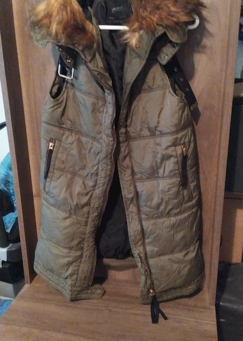 Bej Süet Midi Kadın Kaban - Görsel 2