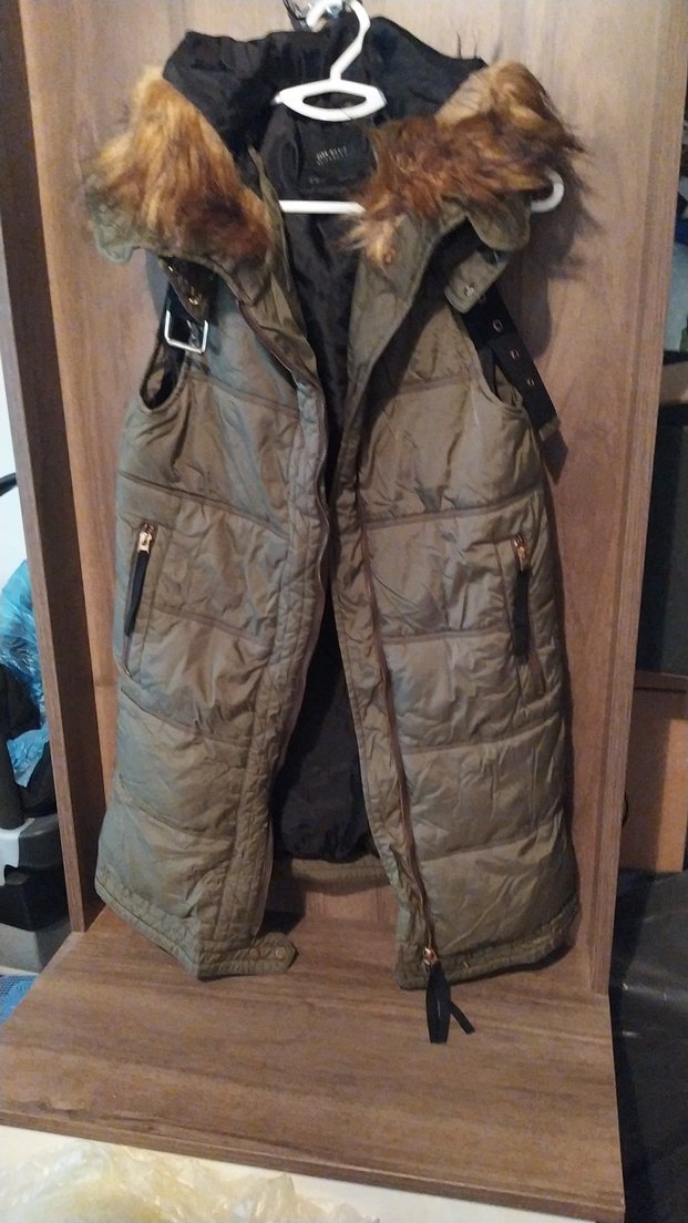 Bej Süet Midi Kadın Kaban - Görsel 2