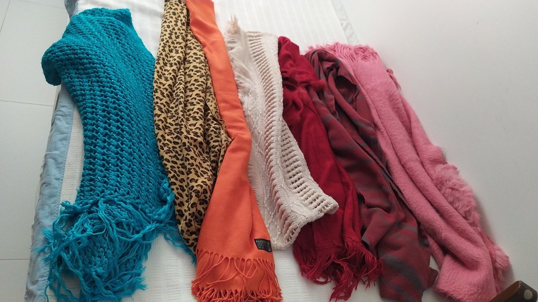 Renkli Püsküllü Kadın Fular - Görsel 2