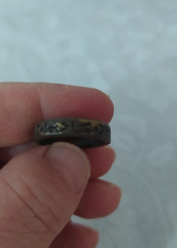 cihadiye yüzüğü Erkek Minimalist Koyu Bej Yüzük Seti - Görsel 3