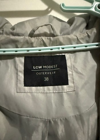 Gri Midi kadın Yağmurluk Fermuarlı - Görsel 3