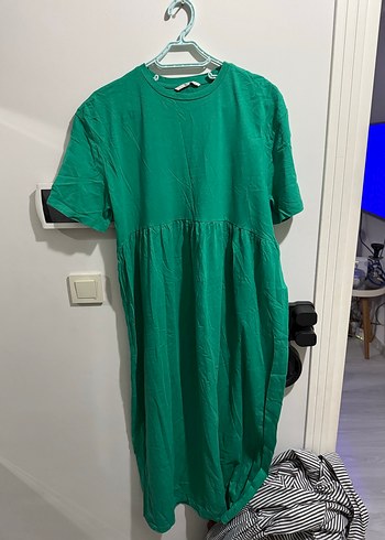 Yeşil Midi Elbise - Görsel 2