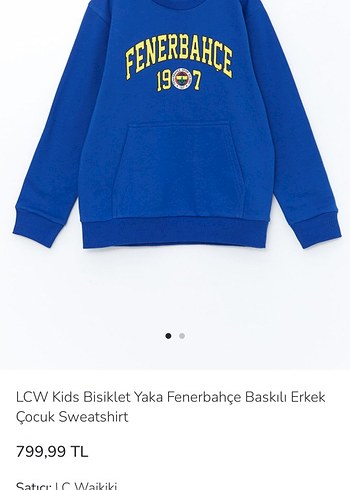 Fenerbahçe 1907 Baskılı Erkek Sweatshirt - Görsel 2