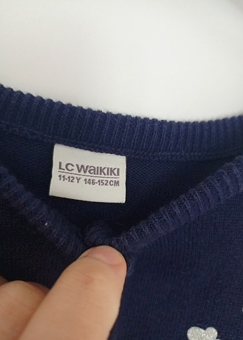 Kız Çocuk Lacivert Baskılı Triko Hırka - Görsel 5