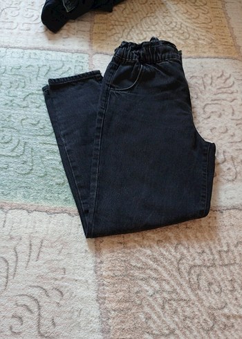 Siyah Regular Fit Midi Kadın Kot Pantolon - Görsel 3