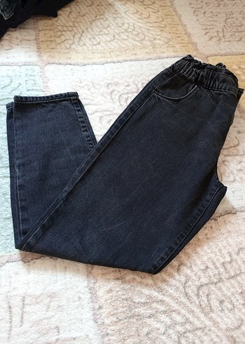 Siyah Regular Fit Midi Kadın Kot Pantolon - Görsel 6