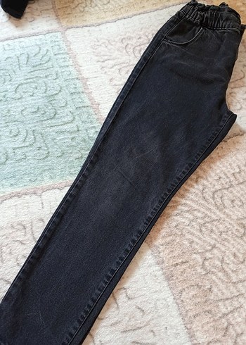 Siyah Regular Fit Midi Kadın Kot Pantolon - Görsel 7