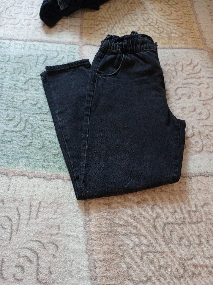 Siyah Regular Fit Midi Kadın Kot Pantolon - Görsel 3