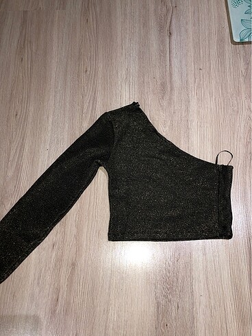 s Beden Tek kollu crop bluz