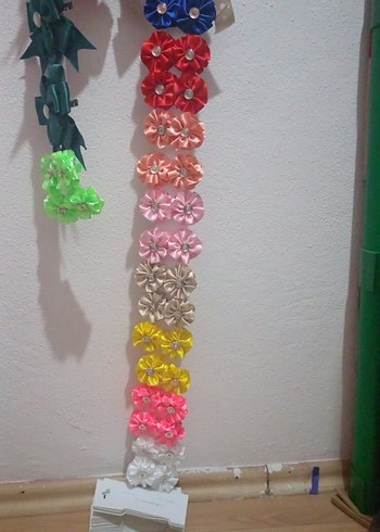 Pembe Çiçekli Kurdeleli Çocuk Toka Seti - Görsel 4