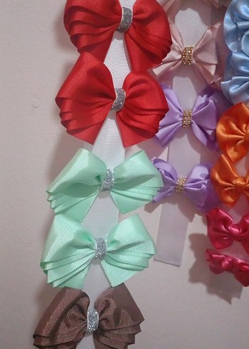 Renkli Fiyonk Detaylı Çocuk Saç Tokası - Görsel 3